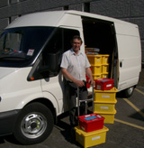 Dave with the delivery van
