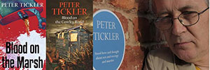 Peter Tickler book covers and photo