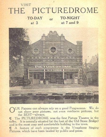 Advert for the Picturedrome Cinema, Bedford Directory 1915