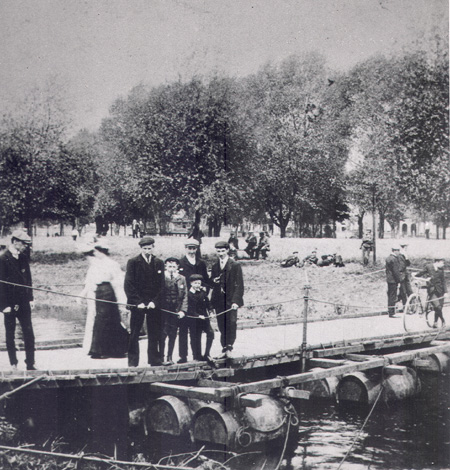 People strolling along the Embankment, Bedford