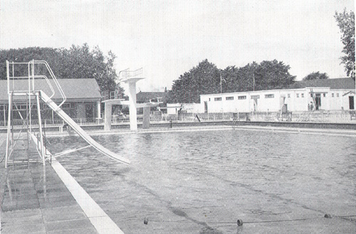 Internal view of Newnham Bridge Swimming Baths, Bedford