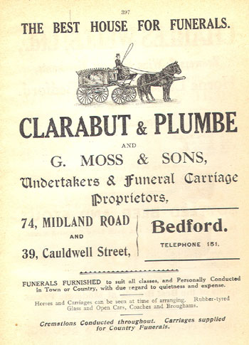 Advert for Clarabut and Plumbe