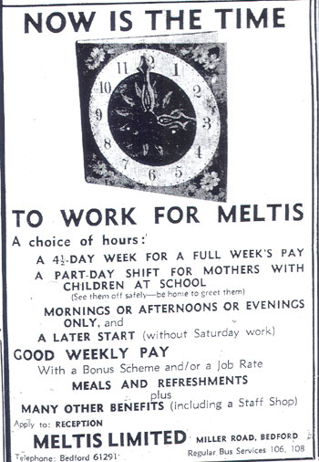 Recruitment advert for Meltis