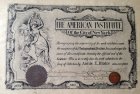 Certificate of acceptance of photographic work by Annie E. Blake for an exhibition by the American Institute of the City of New York, 1892