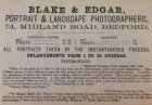 Advertisement for Blake and Edgar, Bedford