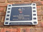 Plaque marking the site of the Granada cinema in St Peter's St. Bedford
