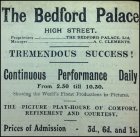 Advertisement for the Palace Cinema, Bedford, Beds Mercury 12.4.1912