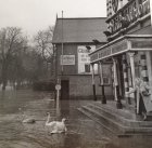Rive Ouse floods in front of the Picturedrome. Bedfordshire Times 1947