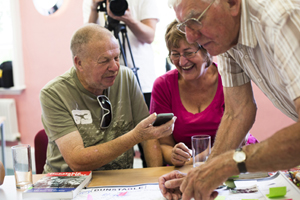 Eileen, Alan and Peter working together