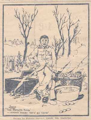 Sketch by Private Stewart Knock of the Highlanders