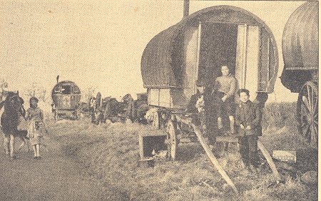 The Romany Boswells at a roadside camp near Bedford