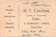 Careless Bespoke Tailor, Business Card