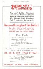 Advertisement for Dudeney and Johnston form the Bedford Directory, 1929