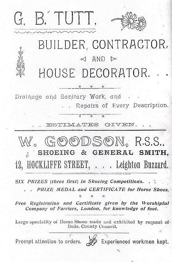 Shop advert 29 from 'Leighton Buzzard past and present', 1905