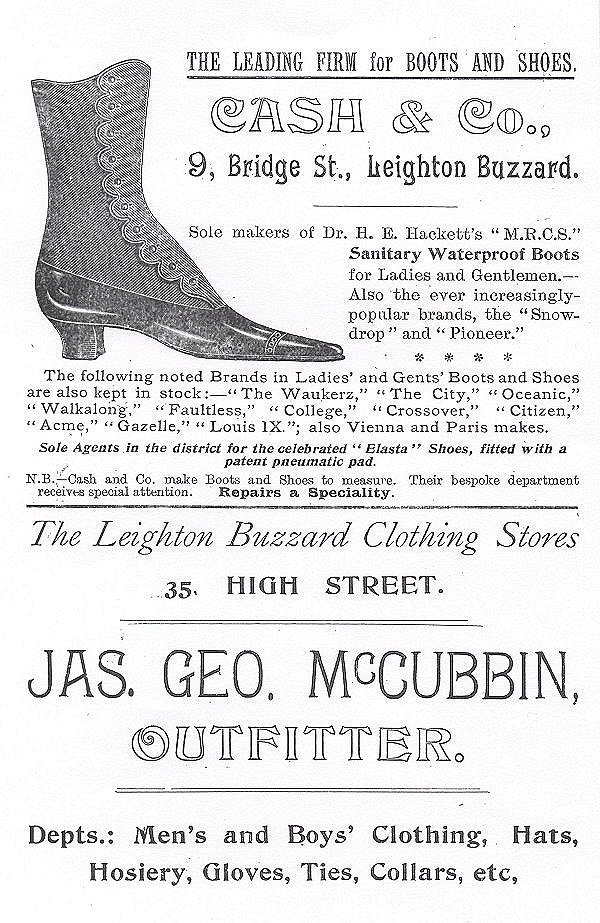 Shop advert 4 from 'Leighton Buzzard past and present', 1905