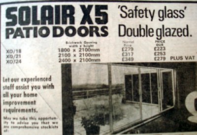 Advertisement for double glazing