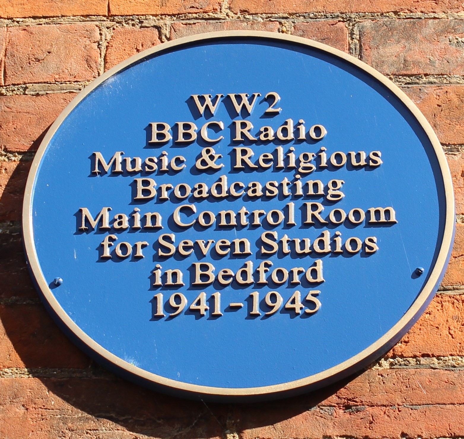 BBC Radio WW2 broadcasts commemorative plaque