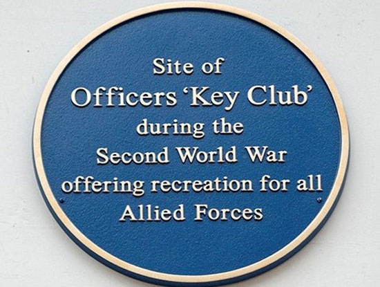 Officers Key Club commemorative plaque