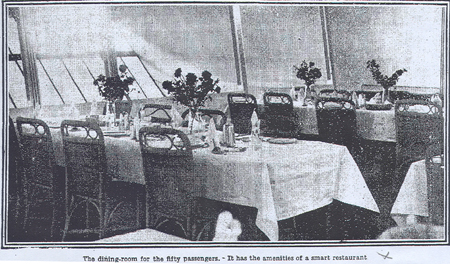 Photo of the Dining Room on the R101 - Daily Mirror 3rd October 1929