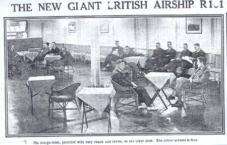 Photo of the Lounge Room on the R101 - Daily Mirror 3rd October 1929