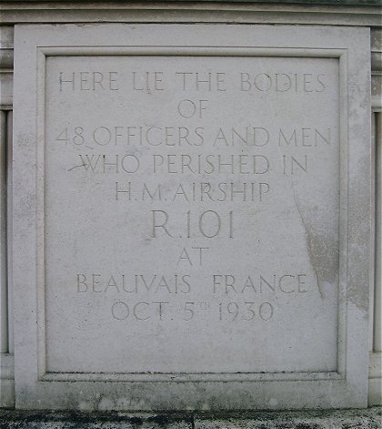 R101 Memorial Inscription