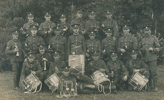 Soldiers of the 1/5th Battalion, Welsh Regiment, in Bedford in June 1915 - from 'When the Welsh Came to Bedford' website