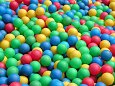 Mass of coloured balls
