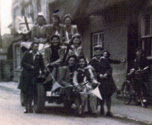 Sharnbrook land girls celebrate the end of the war, 1945