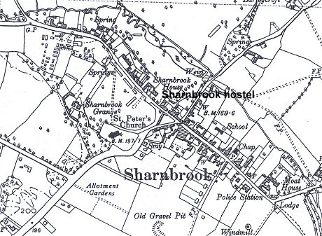 Location of Sharnbrook hostel