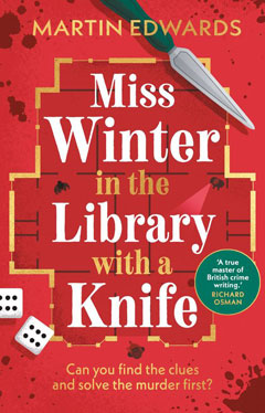 Book cover for Miss Winter in the Library with a Knife by Martin Edwards