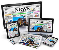 Newspapers on mobile devices