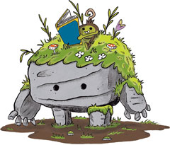 Planter with book