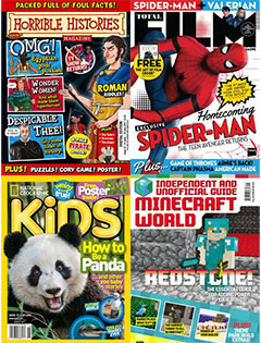Four e-magazines covers
