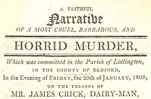 Murder of James Crick, 1809