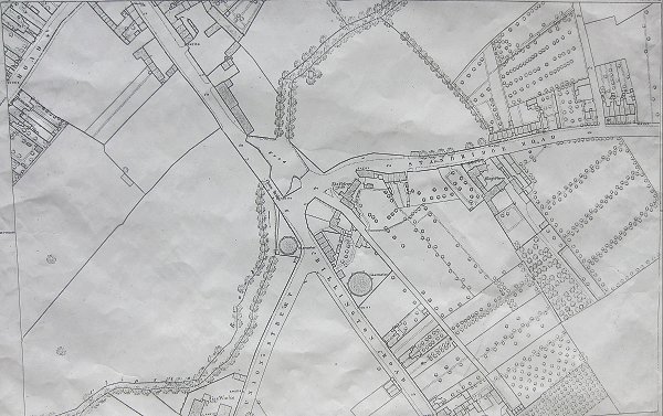 Map showing Billington Road ford area