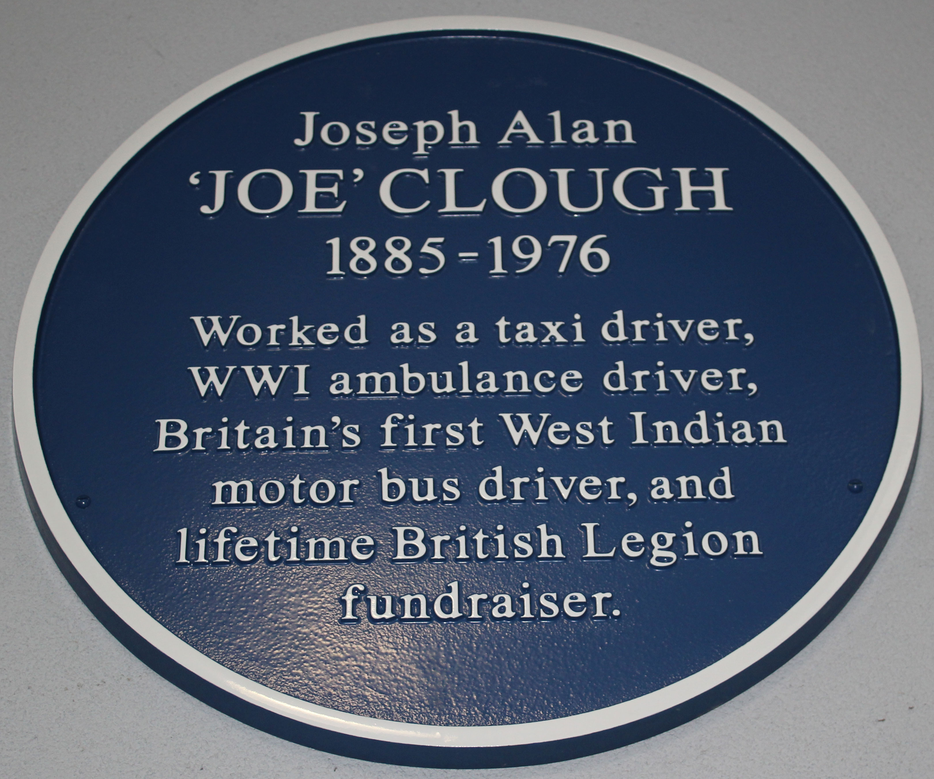 Joseph Alan 'Joe' Clough Commemorative Plaque