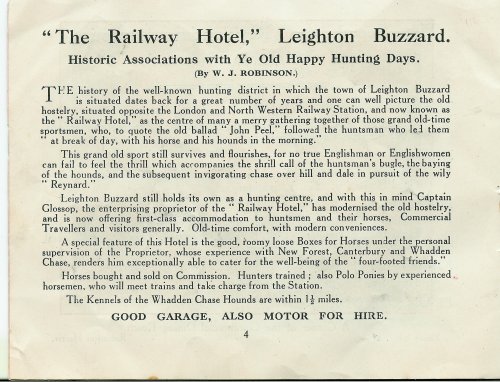 Railway Hotel Brochure