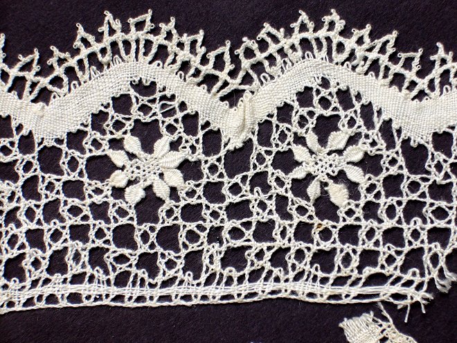 Lace and bobbins sample 1