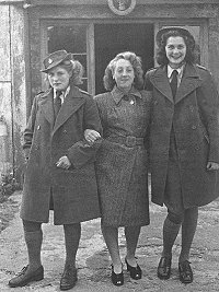 Three Land Girls heading off for a night out