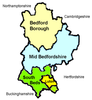 Beds and Luton Map