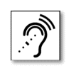 Hearing difficulties symbol