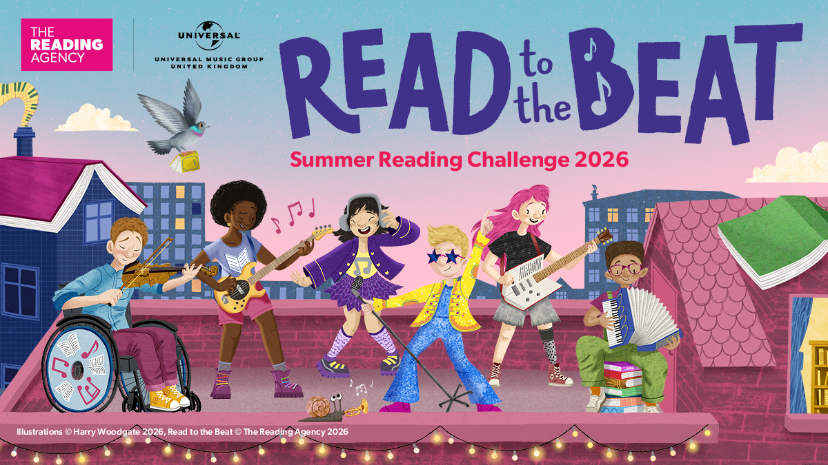 Summer Reading Challenge 2026 Banner - Read to the Beat