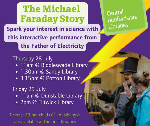 The Michael Faraday Story events poster