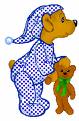 Teddy bear in pyjamas