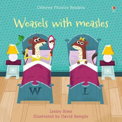 Book cover for Weasels with Measles by Lesley Sims and David Semple