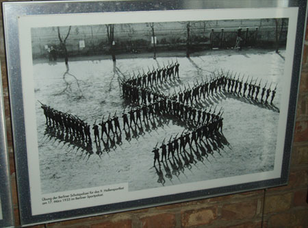 photo of nazi soldiers forming a swastika shape