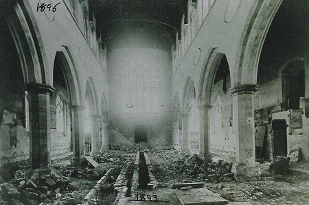 All Saints Church after the fire