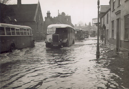 Flooding of St John's Street, Bedford 1947