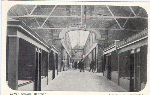 The Arcade - black and white postcard
