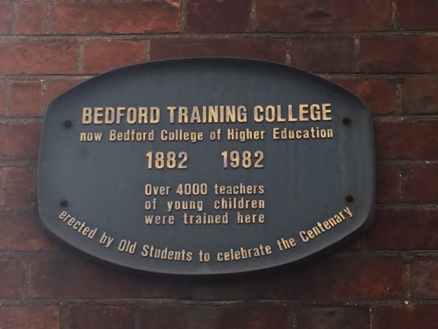 Bedford Training College centenary plaque 1982